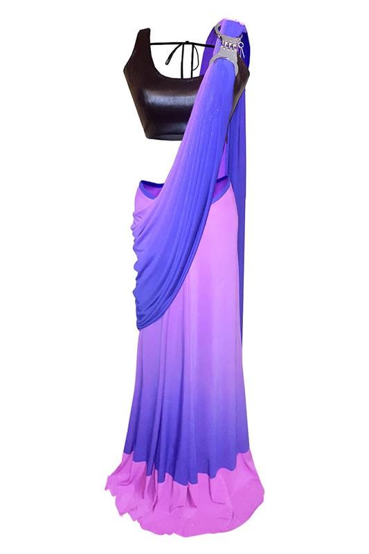 Lilac Pre-Stitched Sari