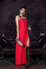 BOUND Amore Silk Zippered Gown With "Handcuff" Strap