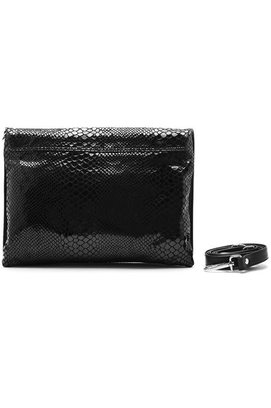 Sfumato Evening Sequins Leather Bag, Silver Hardware