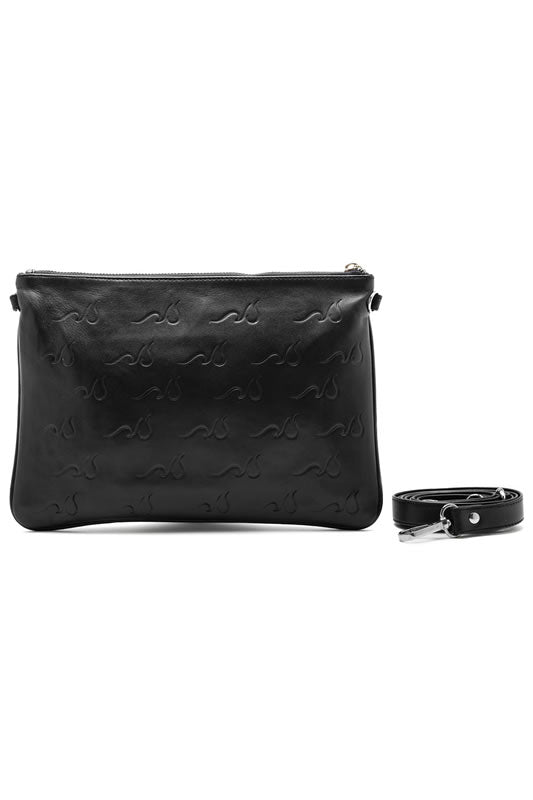 Sfumato Sequins Leather Logo Bag, Silver Hardware