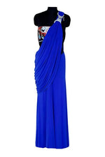 Blue Pre-Stitched Sari