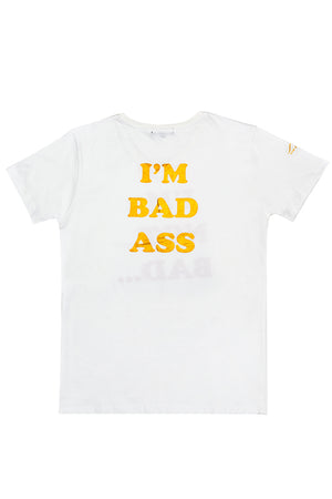 'I'M NOT BAD...I'M BAD ASS" T-Shirt, comfort fit, V-neck